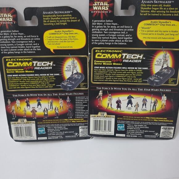 Lot Of 2 Star Wars Episode 1 Tatooine Anakin + Naboo Skywalker Figure W Comlink - Picture 4 of 4